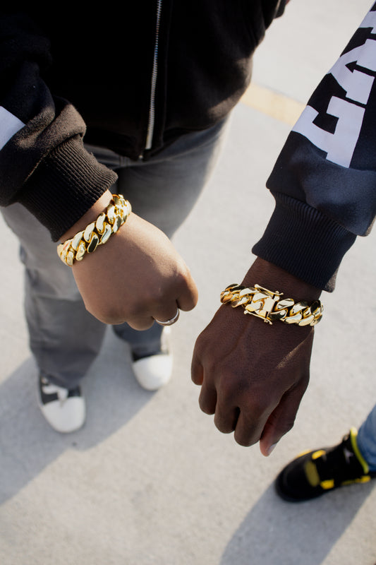 Miami Cuban Gold & Rose Bracelets